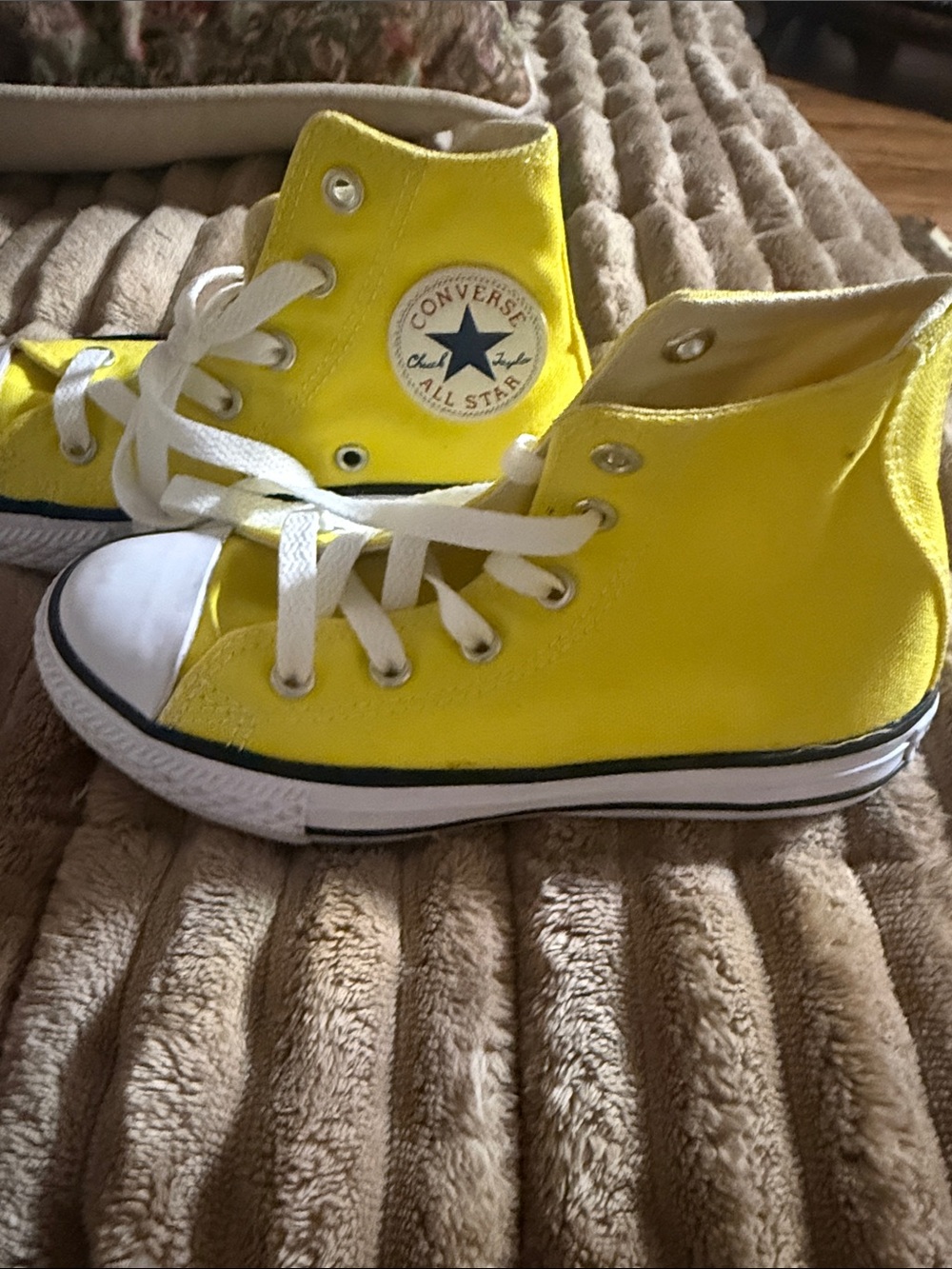 Converse Yellow High Top Kids Sneakers